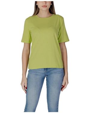 B.Young Camiseta Verde Cuello Redondo, Mujer, Talla
