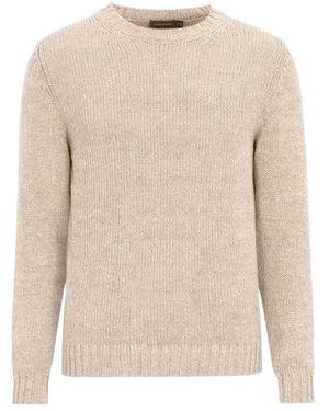 Oscar Jacobson Eleganter r rundhalspullover - Natur