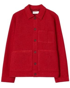 Universal Works Wool Fleece Uniform Jacke - Rot