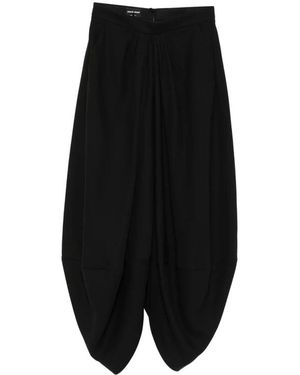 Giorgio Armani Asymmetrische Plissérok - Zwart