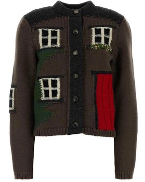 JW Anderson House Polo Cardigan - Schwarz