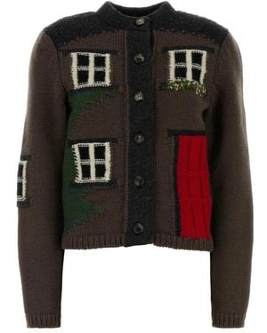 JW Anderson House Polo Cardigan - Zwart