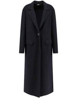 Hevò Single-Breasted Coats - Nero