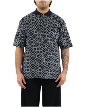 Drole de Monsieur Velours Monogramm Polo Shirt - Grau
