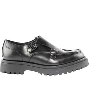Marco Ferretti Schoenen ,Zwart ,Leer Zwarte Leren Loafers