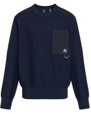 Moose Knuckles Round-Neck Knitwear - Blue
