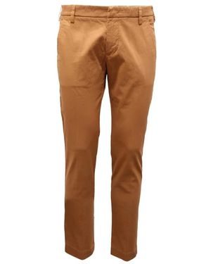 Entre Amis Slim-Fit Trousers - Marrone
