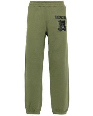 Moschino Grüne baumwoll-casual-activewear-hose