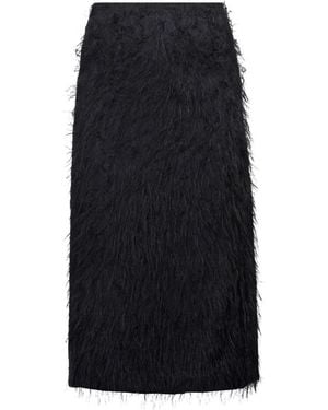 Ottod'Ame Pile-Effect Midi Rok - Zwart