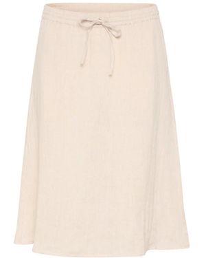 Cream Midi Skirts - Natural
