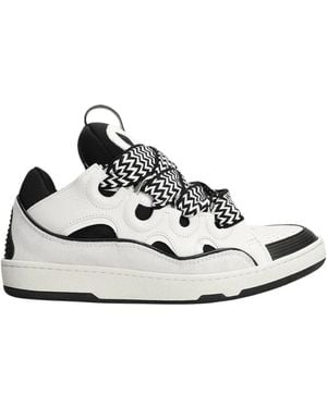 Lanvin Schoenen ,Veelkleurig ,Leer Curb Sneakers - Wit