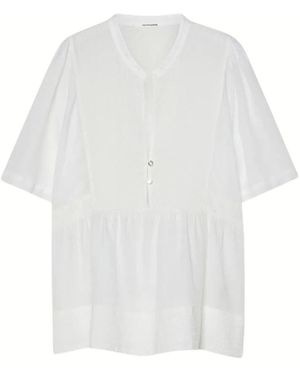 Pomandère Overhemden ,Wit ,Katoen Zachte Blouse