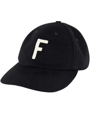 Fear Of God Schwarze Woll-Baseballkappe Italien Handgefertigt