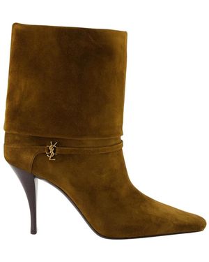 Saint Laurent Heeled Boots - Brown