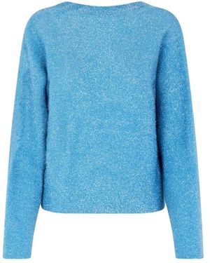 Stine Goya Truien & Vesten ,Blauw ,Minimalistische Gebreide Trui