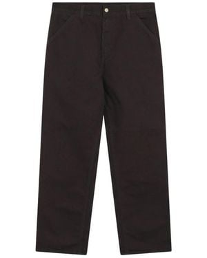 Carhartt Broeken ,Bruin ,Katoen Single Knee Pant - Zwart