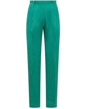 forte_forte Straight Trousers - Green