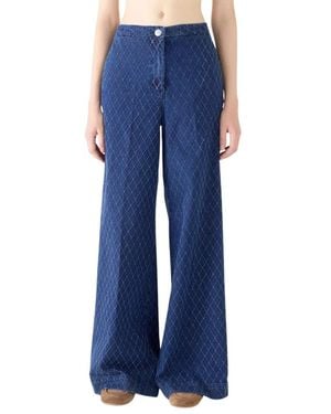 Shaft Jeans ,Blauw ,Katoen Jeans Flaire