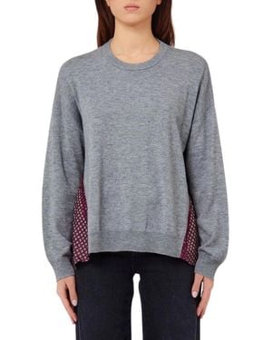 Liu Jo Wf6290 Ma16R-L9192 Ronde Hals Gebreid - Grijs