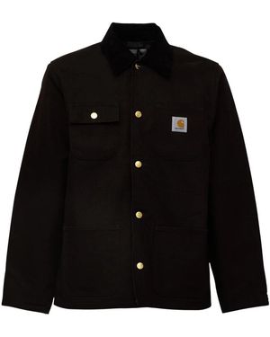 Carhartt Jassen ,Bruin ,Katoen Michigan Coat - Zwart