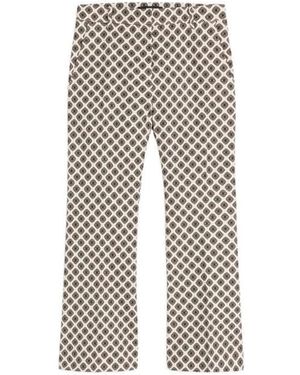 Weekend by Maxmara Pantalon Van Katoenmix Met Stretch En Print - Grijs
