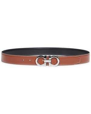Ferragamo Reversible Gancini Belt - Braun