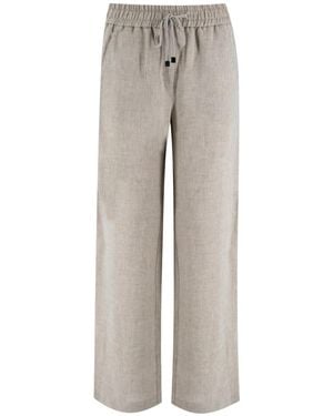 Le Tricot Perugia Straight Trousers - Gris