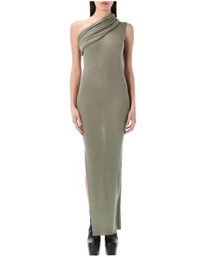 Rick Owens Asymmetrisches one-shoulder kleid celadon - Grün