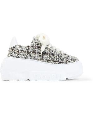Casadei Schoenen ,Wol Nexus Bouclè Sneakers - Wit
