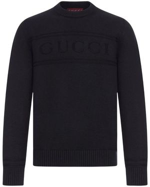 Gucci Round-Neck Knitwear - Blue