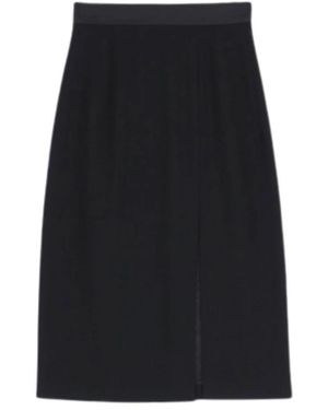 Imperial Rokken ,Zwart ,Polyester Fitted Midi Skirt