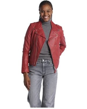 Schott Nyc Leather Jackets - Red