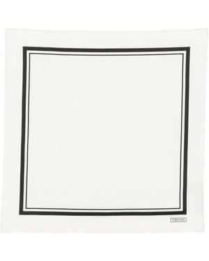 Tom Ford Tonal Frame Pocket Square - Wit