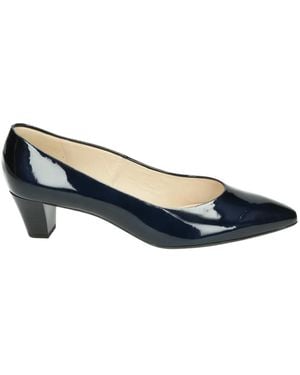 Melluso Schoenen ,Blauw ,Blauwe Leren Pumps Met G Breedte