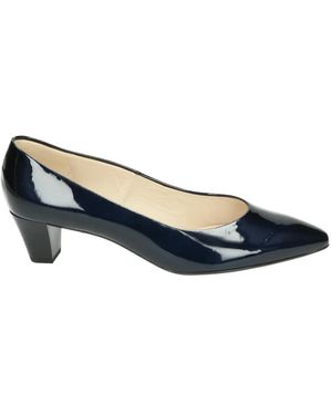 Melluso Schoenen ,Blauw ,Blauwe Leren Pumps Met G Breedte