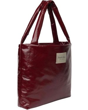 Studio Noos Tassen ,Rood ,Leer Vegan Leren Mom Bag