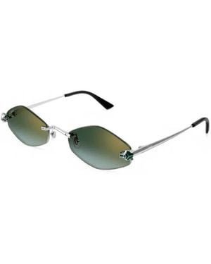 Cartier Geometrische Sonnenbrille - Grün