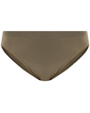 Hanro Ondergoed ,Groen ,Touch Feeling Midi Slip - Bruin