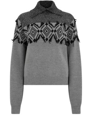 Iceberg Truien & Vesten ,Grijs ,Wol Pullover Met Boothals