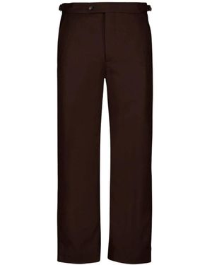 Bode Twill Broek Met Zijgesp - Bruin