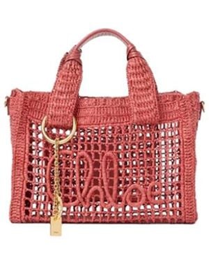 Chloé Kleine Sommer Bananen East-West Tote - Rot