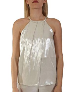 Marella Sleeveless Tops - Natural