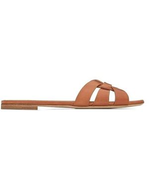 Saint Laurent Sliders - Brown