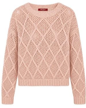 Max Mara Round-Neck Knitwear - Rosa