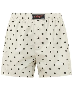 MSGM Shorts Met Stippen - Wit