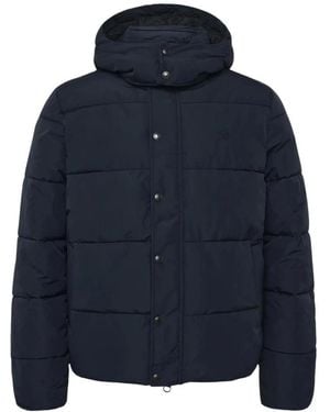 Superdry Jassen ,Blauw ,Polyester Premium Hood Puffer Jkt
