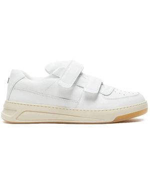 Acne Studios Schoenen ,Wit ,Leer Steffey Trainers Wit/Ecru