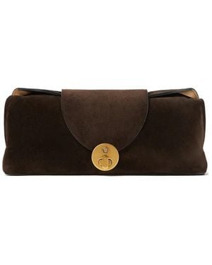 Versace Tassen ,Bruin ,Suède Vivian Clutch - Zwart