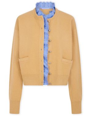 Rabanne Cardigan Met Satijnen Details - Naturel