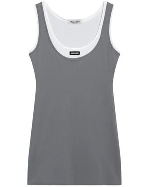 Miu Miu Short Dresses - Grey